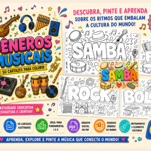 GÊNEROS MUSICAIS PARA COLORIR