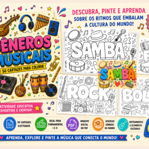 GÊNEROS MUSICAIS PARA COLORIR