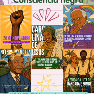 KIT 5 CARTAZES AMPLIADOS 2 - CONSCIÊNCIA NEGRA