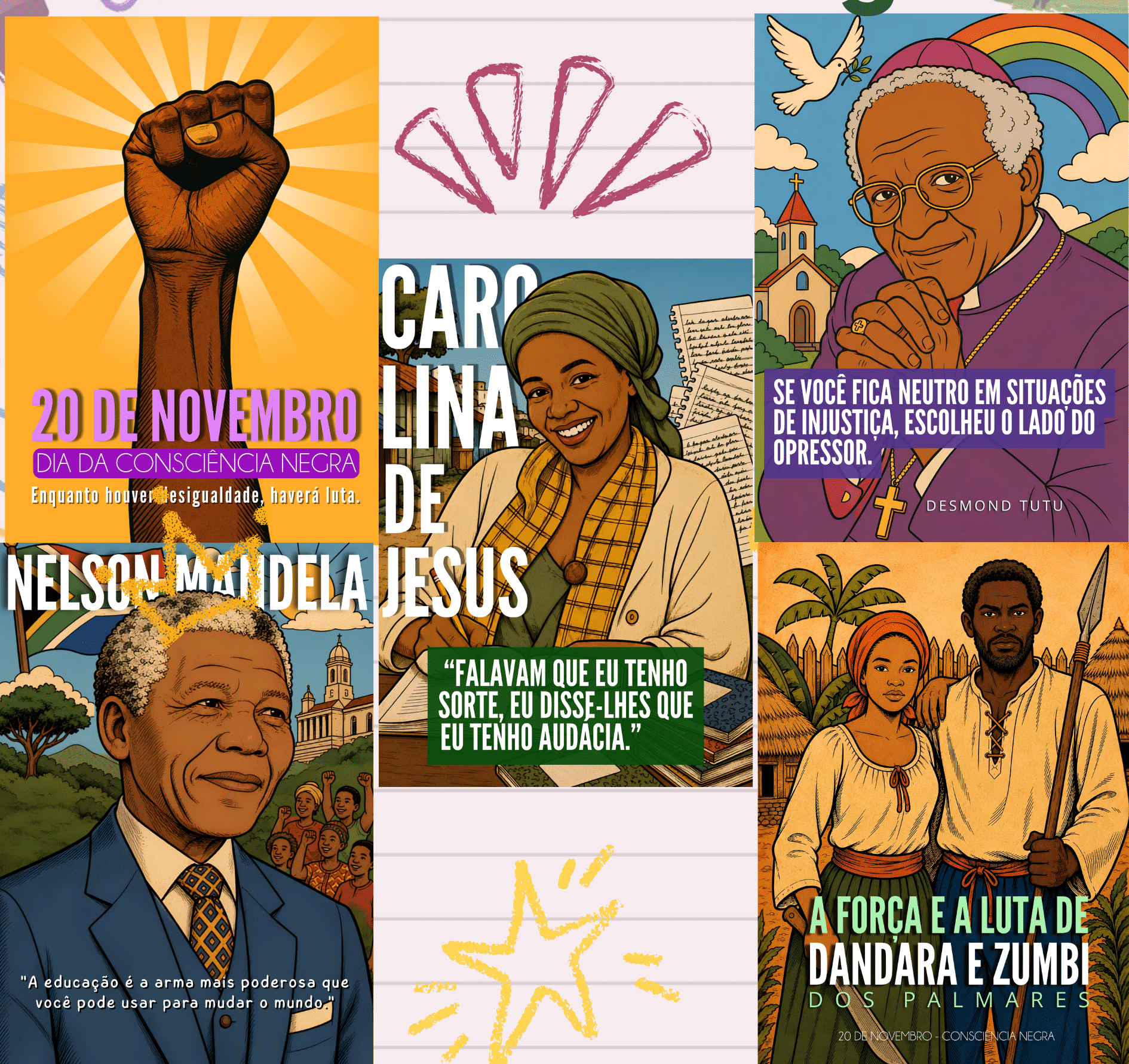 COMBO 15 CARTAZES - CONSCIÊNCIA NEGRA - Imagem 3
